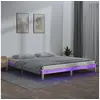 Image de Bedframe LED massief hout 140x190 cm820651