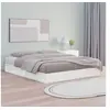 Image de Cadre de lit sans matelas blanc 160x200 cm bois massif