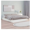 Image de Cadre de lit sans matelas blanc 120x200 cm bois massif