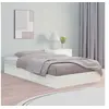 Image de Cadre de lit sans matelas blanc 140x190 cm bois massif