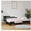 Image de Slaapbank uitschuifbaar 2x(80x200) cm massief grenenhout zwart820740
