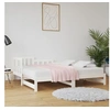 Image de Lit coulissant sans matelas blanc 2x(90x190) cm