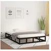 Image de Cadre de lit sans matelas noir 160x200 cm bois massif