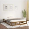 Image de Bedframe massief hout honingbruin 200x200 cm820819