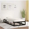 Image de Bedframe massief hout zwart 75x190 cm820825