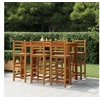 Image de Lot de 6 Tabourets de Bar, Chaise de Pub, Siège de Bistrot, Meuble de Terrasse Balcon Patio Extérieur, Bois Massif 3115987