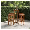 Image de Tabourets de bar lot de 4 bois massif d acacia