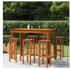 Image de Tabourets de bar lot de 6 bois massif d acacia