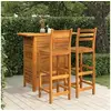 Image de Ensemble de bar de jardin 3 pcs Bois d'acacia solide