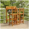 Image de Ensemble de Bar de Balcon 3 pcs Mobilier de Patio Table et Tabourets de Bistrot Meubles de Terrasse Extérieur Jardin 3116002