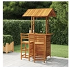 Image de Ensemble de Bar de Jardin 3 pcs Mobilier de Patio Table et Tabourets de Bistrot Meubles de Terrasse Extérieur Bois 3116004