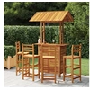 Image de Ensemble de Bar de Jardin 5 pcs Mobilier de Patio Table et Tabourets de Bistrot Meubles de Terrasse Extérieur Bois 3116005