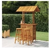 Image de Ensemble de Bar de Jardin 3 pcs Mobilier de Patio Table et Tabourets de Bistrot Meubles de Terrasse Extérieur Bois 3116006