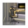 Image de Chaise de jeu de massage Noir et doré Similicuir