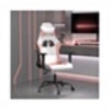 Image de Chaise de jeu de massage Blanc et rose Similicuir