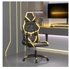Image de Chaise de jeu de massage Noir et doré Similicuir