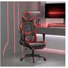Image de Chaise de jeu de massage avec repose pied Noir&Rouge Similicuir