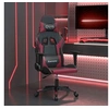Image de Chaise de jeu de massage Noir et rouge bordeaux Similicuir