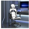 Image de Chaise de jeu de massage Blanc et noir Similicuir