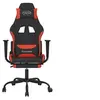 Image de Chaise gaming de massage avec repose-pied Noir et rouge TissuChaise Gamer Siège Gaming Fauteuil Gamer