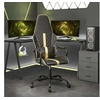 Image de Chaise de jeu de massage doré et noir similicuir