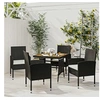 Image de 5-delige Tuinset poly rattan zwart3120090