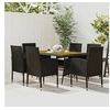 Image de Mobilier à Dîner d'Extérieur 7 pcs Ensemble de Salle à Manger de Patio Table et Chaises de Repas Jardin Terrasse 3120100