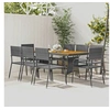 Image de Mobilier à dîner d extérieur 9 pcs Résine tressée Gris
