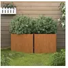 Image de Jardinières 2 pcs 49x47x46 cm acier corten