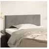 Image de Tête de lit Gris clair 90x5x78 88 cm Velours