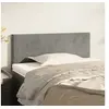 Image de Hoofdbord 100x5x78/88 cm fluweel lichtgrijs345778