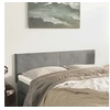 Image de Hoofdborden 2 st 72x5x78/88 cm fluweel lichtgrijs345798