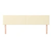 Image de Têtes de lit 2 pcs Crème 100x5x78/88 cm Similicuir