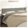 Image de Hoofdborden 2 st 100 x 5 x 78/88 cm fluweel lichtgrijs345858