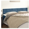 Image de Hoofdborden 2 st 100x5x78/88 cm fluweel donkerblauw345862