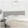 Image de Hoofdborden 2 st 72x5x78/88 cm stof lichtgrijs345924
