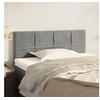 Image de Hoofdbord 100x5x78/88 cm fluweel lichtgrijs346040