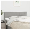 Image de Têtes de lit 2 pcs Gris clair 72x5x78 88 cm Tissu