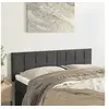 Image de Hoofdborden 2 st 72x5x78/88 cm fluweel donkergrijs346055
