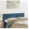 Image de Hoofdborden 2 st 72x5x78/88 cm fluweel donkerblauw346058