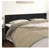 Image de Hoofdborden 2 st 90x5x78/88 cm fluweel zwart346084