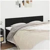 Image de Hoofdborden 2 st 100x5x78/88 cm stof zwart346090
