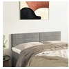 Image de Hoofdborden 2 st 72x5x78/88 cm fluweel lichtgrijs346152