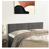 Image de Hoofdborden 2 st 72x5x78/88 cm fluweel donkergrijs346153