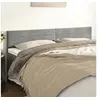 Image de Hoofdborden 2 st 80x5x78/88 cm fluweel lichtgrijs346166