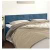 Image de Hoofdborden 2 st 80x5x78/88 cm fluweel donkerblauw346170