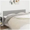 Image de Têtes de lit 2 pcs Gris clair 90x5x78 88 cm Tissu
