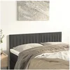 Image de Hoofdborden 2 st 72x5x78/88 cm fluweel donkergrijs346251