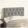 Image de Tête de lit Gris clair 80x7x78 88 cm Velours