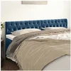 Image de Hoofdborden 2 st 90x7x78/88 cm fluweel donkerblauw346380